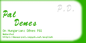 pal denes business card